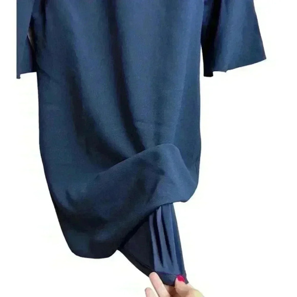 Vince Camuto Navy Blue Dress‎ with Bell Sleeves - Picture 6 of 7